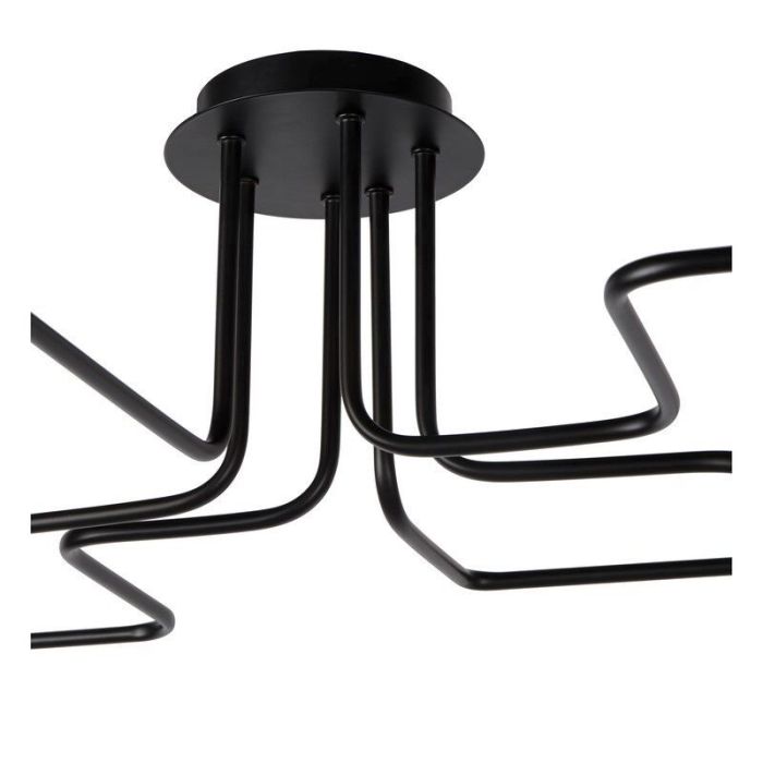 Black flush ceiling light classic, Lester