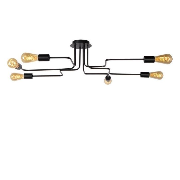 Black flush ceiling light classic, Lester