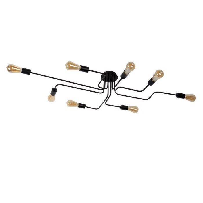 Black flush ceiling light classic, Lester