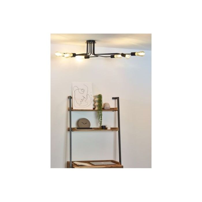 Black flush ceiling light classic, Lester