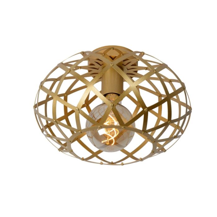 Golden flush ceiling light modern, Wolfram