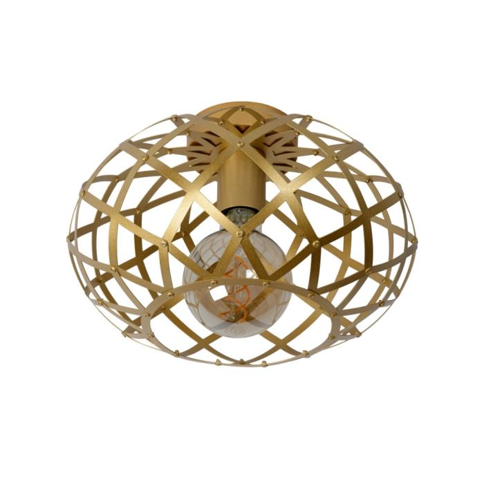 Golden flush ceiling light modern, Wolfram
