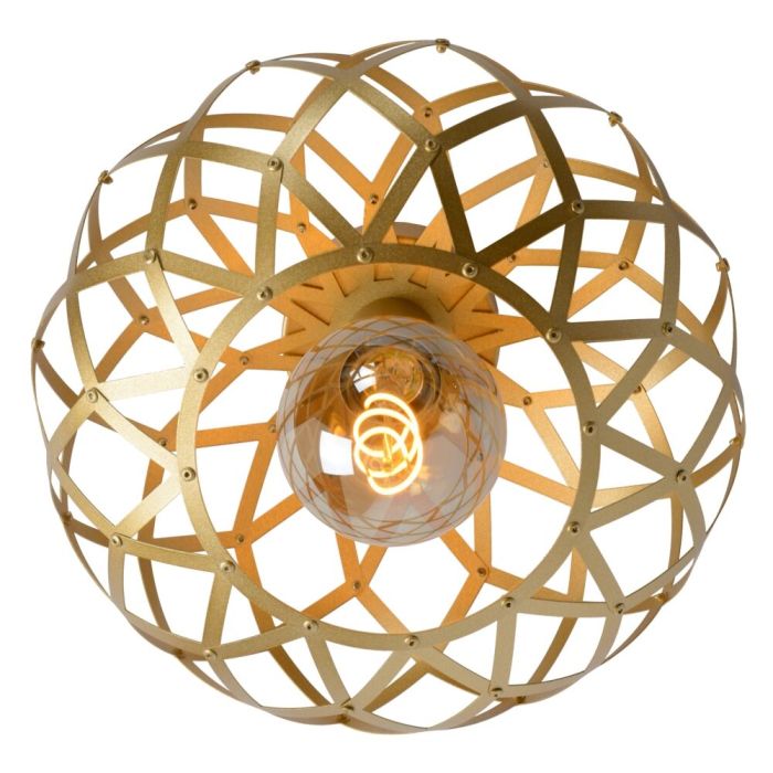 Golden flush ceiling light modern, Wolfram