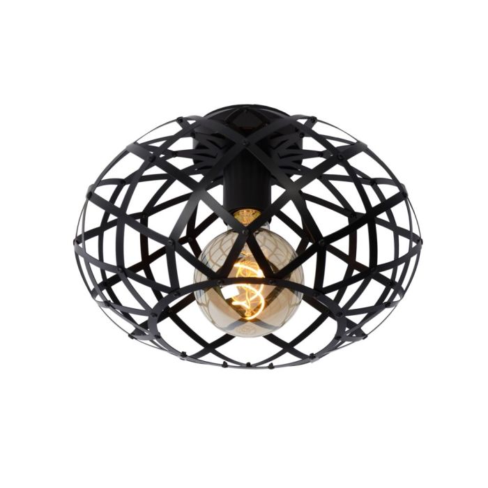 Black flush ceiling light modern, Wolfram