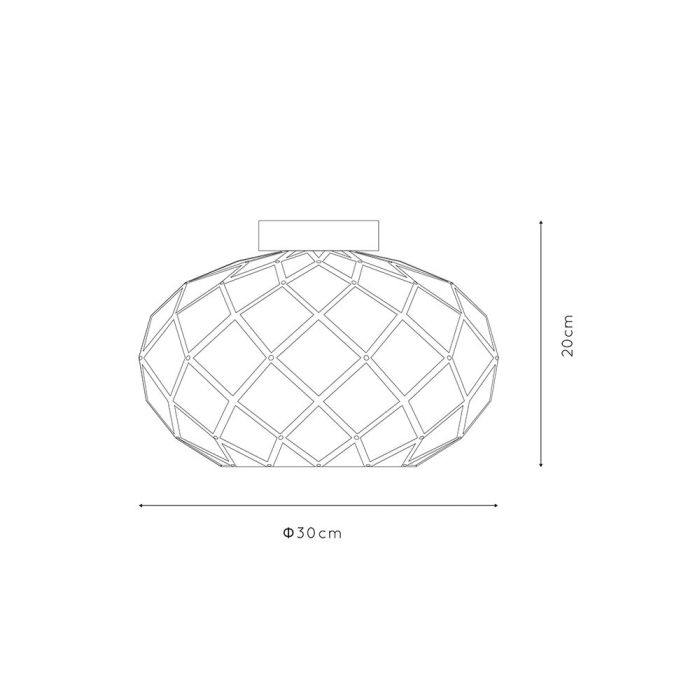 Black flush ceiling light modern, Wolfram