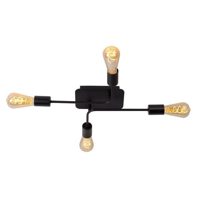 Black flush ceiling light modern, Lester