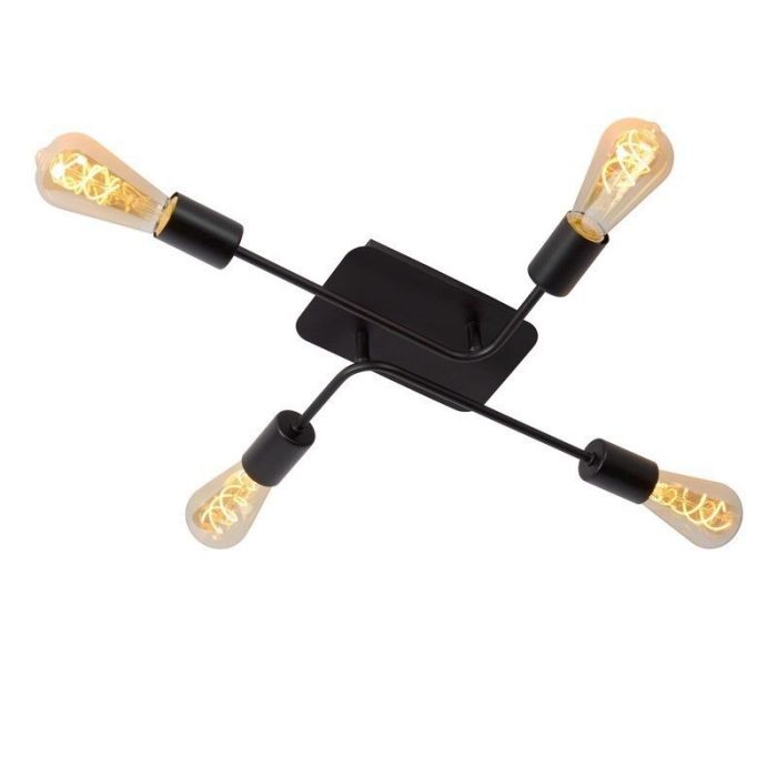 Black flush ceiling light modern, Lester