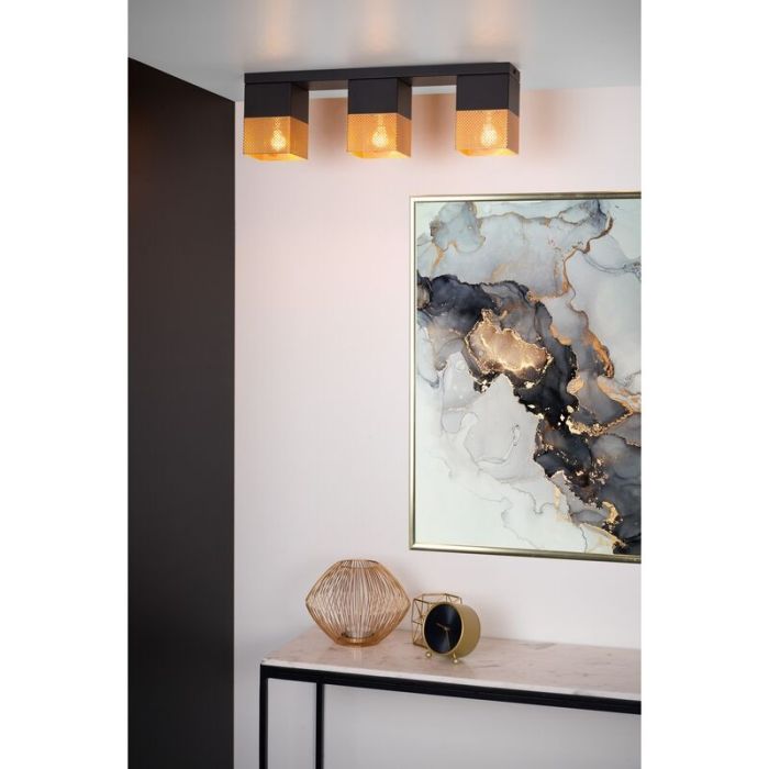 Golden flush ceiling light modern, Renate
