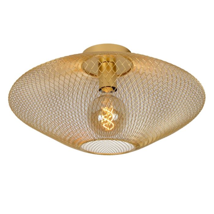 Golden flush ceiling light modern, Mesh