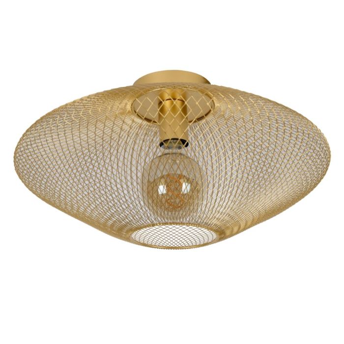 Golden flush ceiling light modern, Mesh