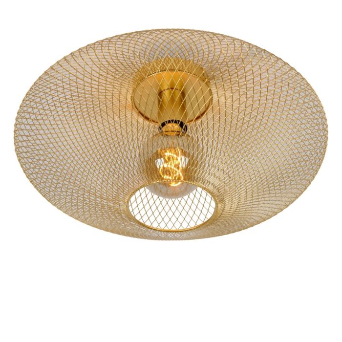 Golden flush ceiling light modern, Mesh