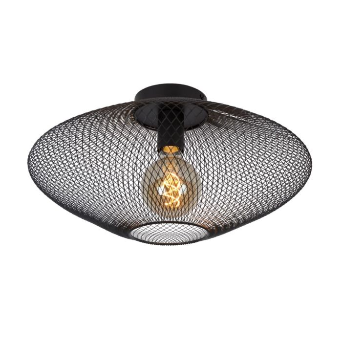 Black flush ceiling light modern, Mesh
