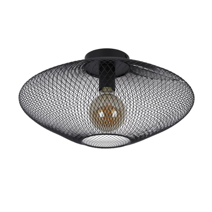 Black flush ceiling light modern, Mesh