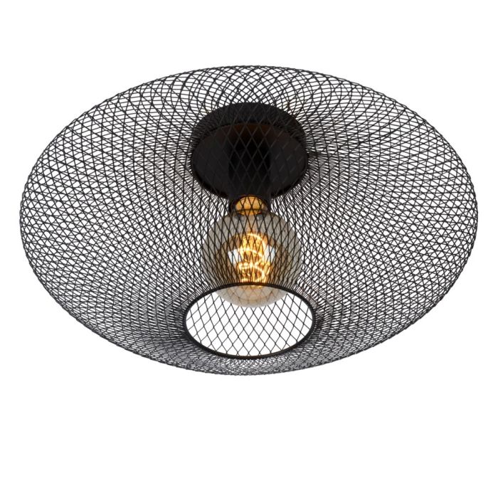 Black flush ceiling light modern, Mesh