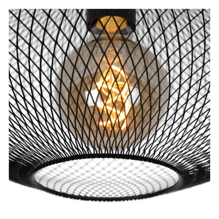 Black flush ceiling light modern, Mesh