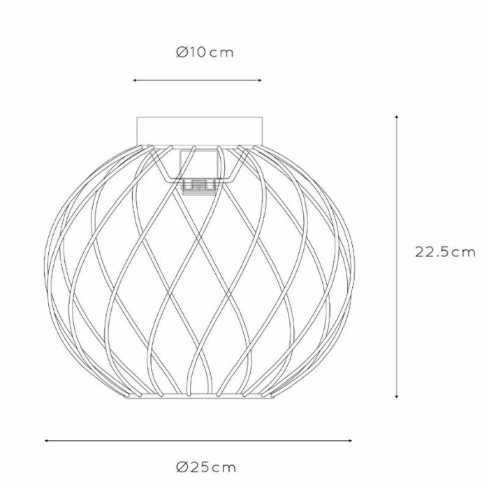 Brass ceiling light classic, Danza
