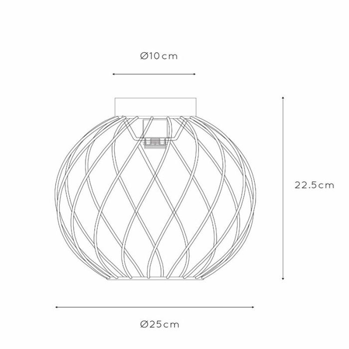 Black ceiling light classic, Danza