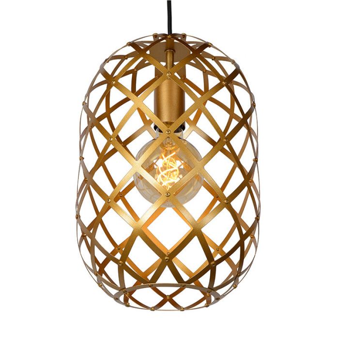 Golden pendant light modern, Wolfram