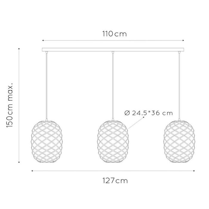 Golden pendant light modern, Wolfram