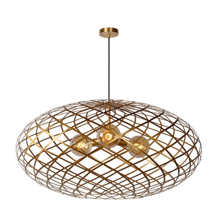 Golden pendant light modern, Wolfram