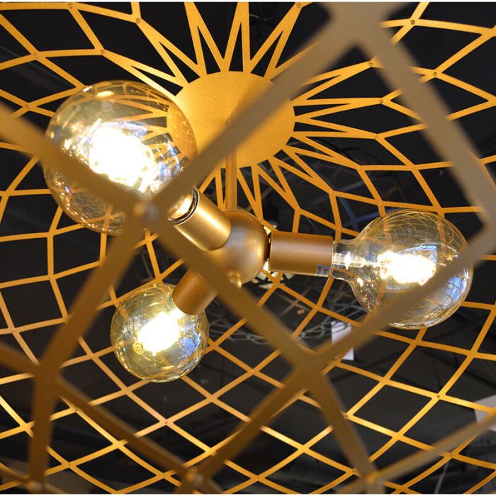 Golden pendant light modern, Wolfram
