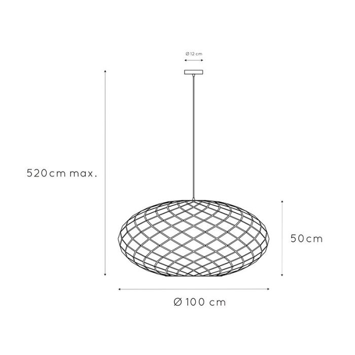 Golden pendant light modern, Wolfram