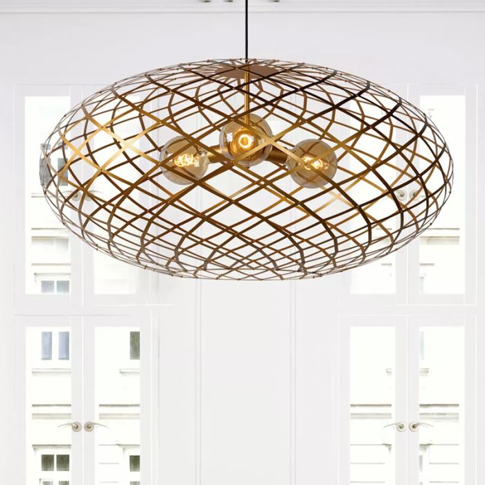 Golden pendant light modern, Wolfram