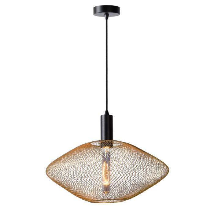 Golden pendant light modern, Mesh