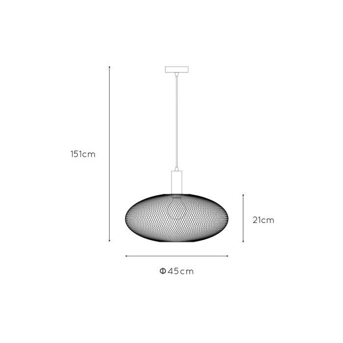Golden pendant light modern, Mesh