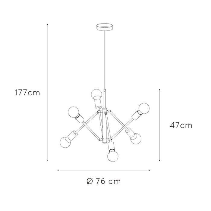 Black pendant light modern, Lester