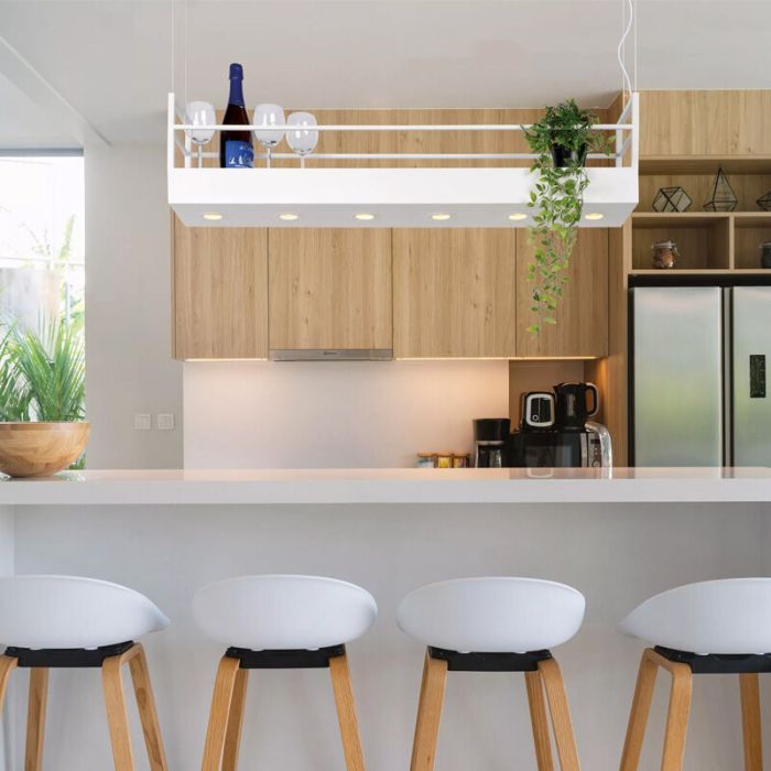 White pendant light rustic, Miravelle