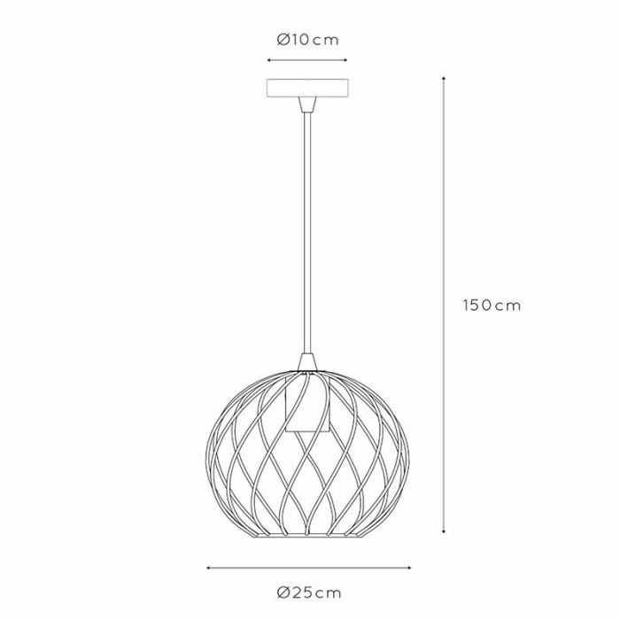 Brass pendant light classic, Danza
