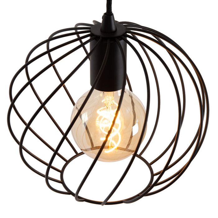 Black pendant light classic, Danza