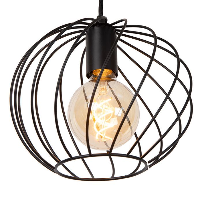 Black pendant light classic, Danza