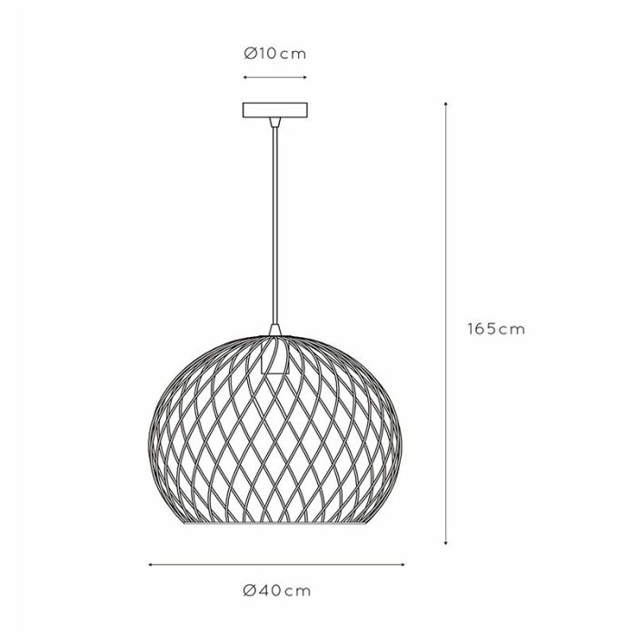 Brass pendant light classic, Danza