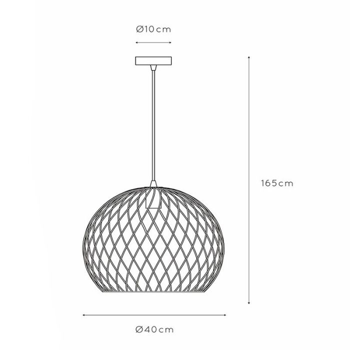 Black pendant light classic, Danza