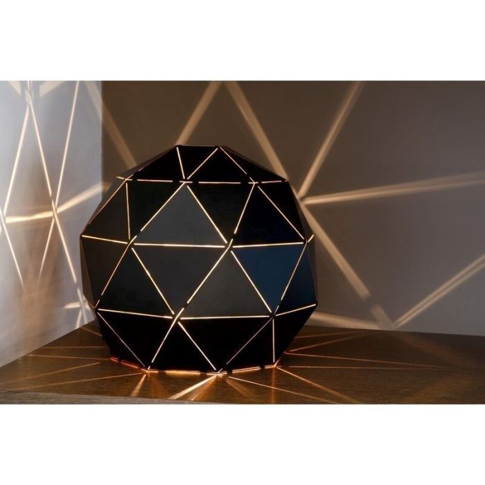 Black table lamp modern, Otona, with switch