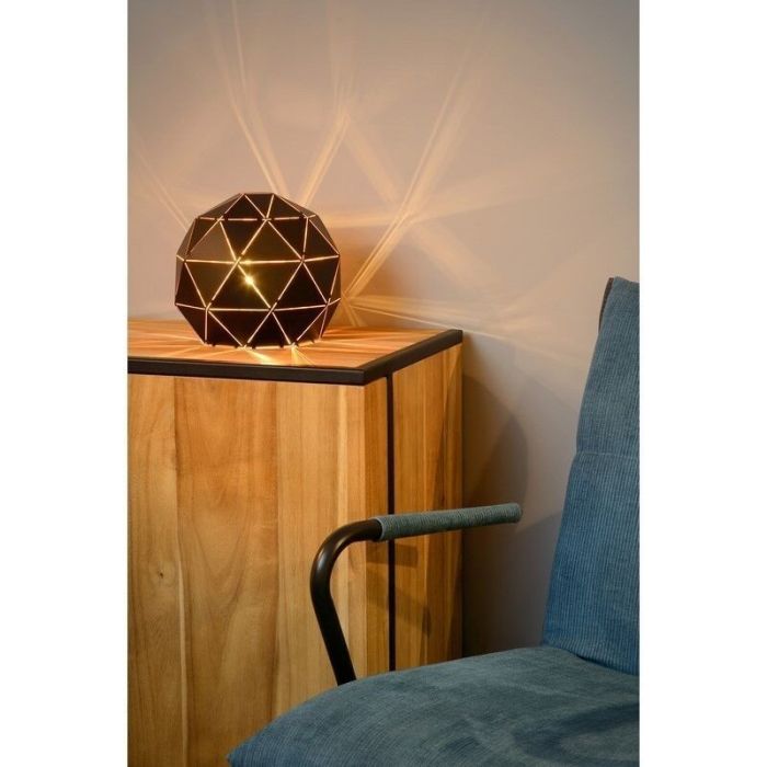 Black table lamp modern, Otona, with switch