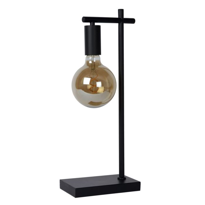 Black table lamp modern, Leanne, with switch