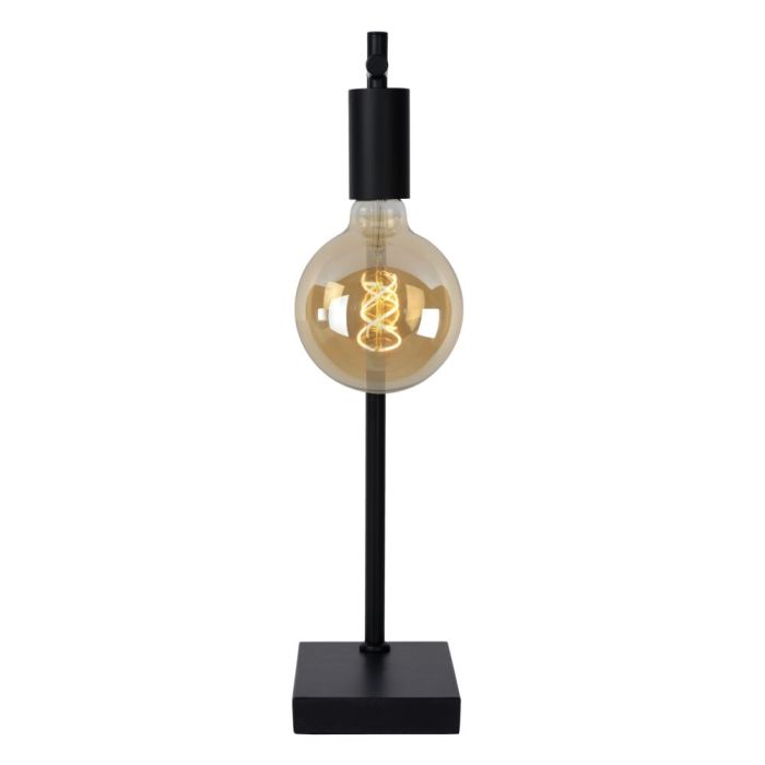 Black table lamp modern, Leanne, with switch