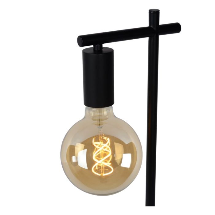 Black table lamp modern, Leanne, with switch