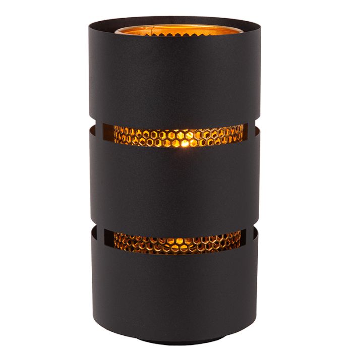 Black table lamp modern, Rosas, with switch