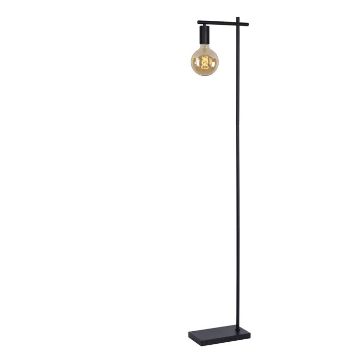 Black floor lamp modern, Leanne, with switch