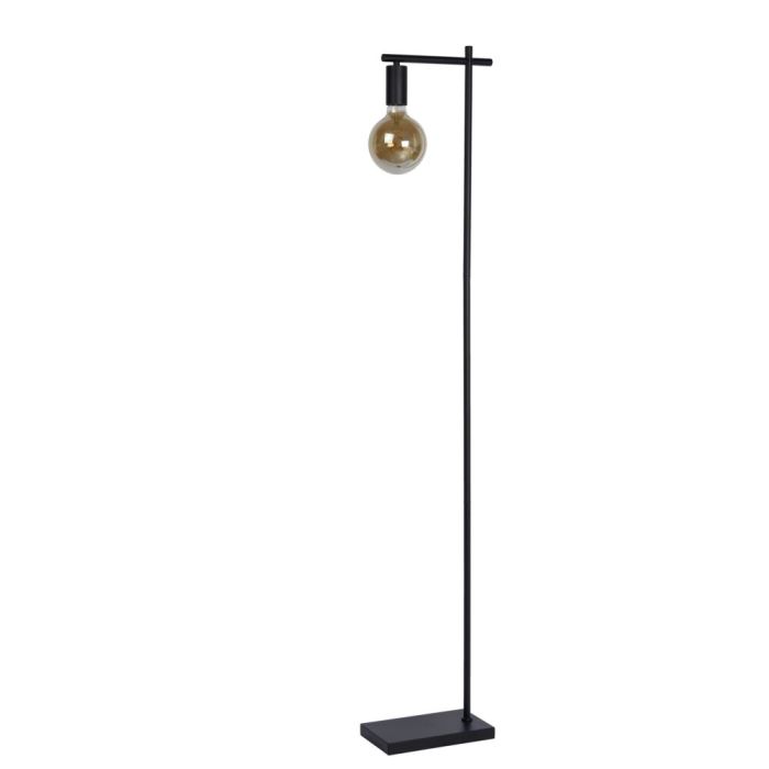 Black floor lamp modern, Leanne, with switch