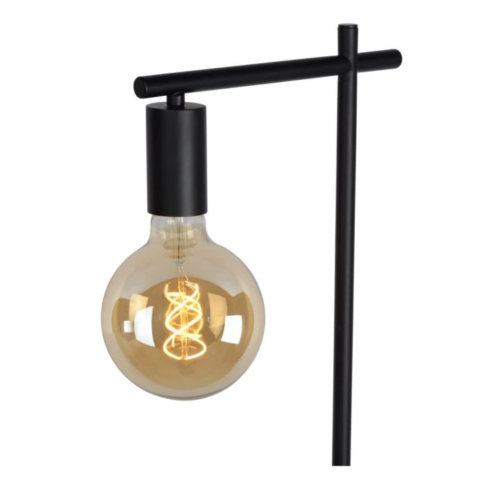 Black floor lamp modern, Leanne, with switch