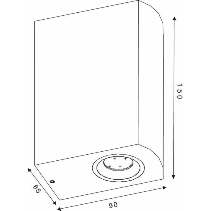 White up down wall light modern, Zora, IP44