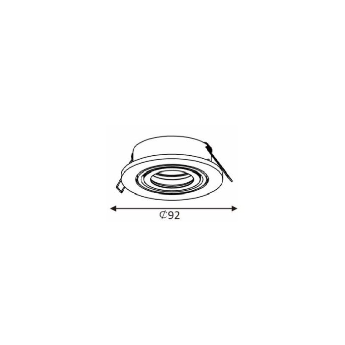 Chrome recessed light modern, Tube