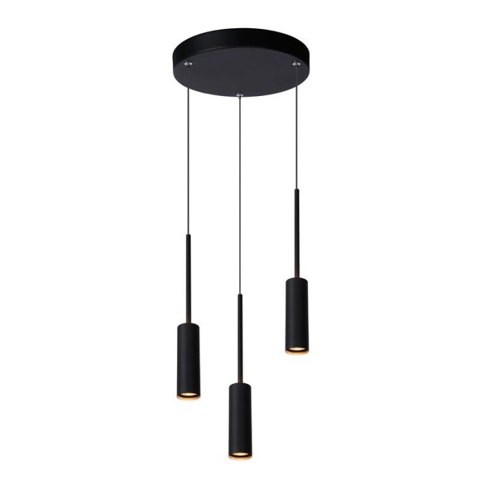 Black pendant light modern, Tubule