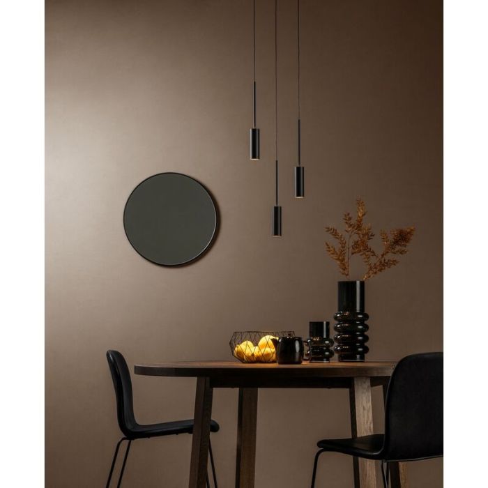 Black pendant light modern, Tubule