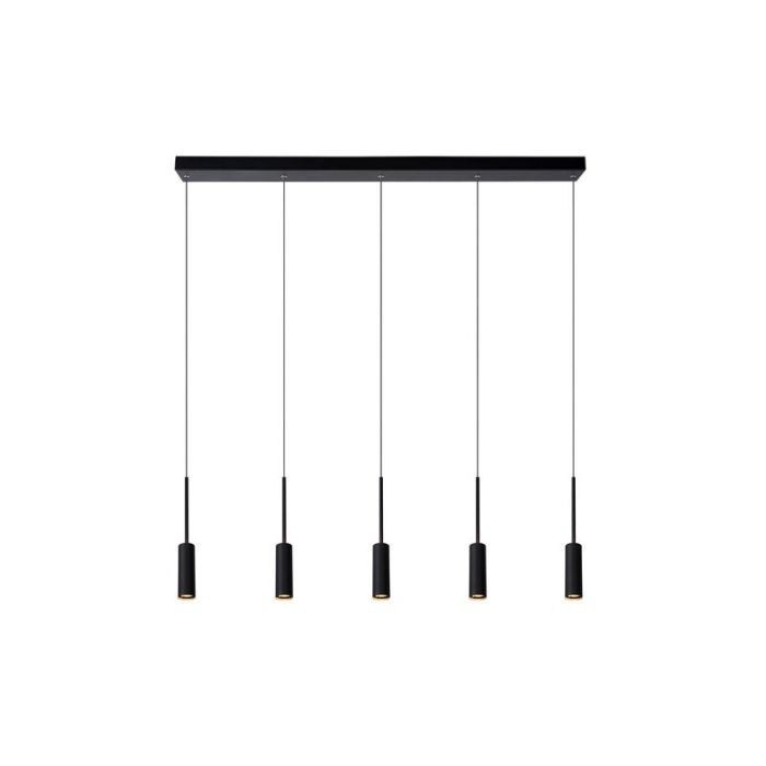 Black pendant light modern, Tubule